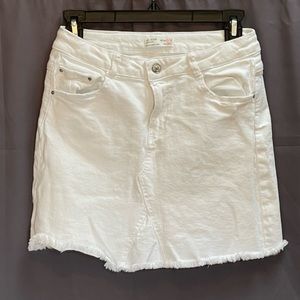 Zara Girls White Denim Skirt